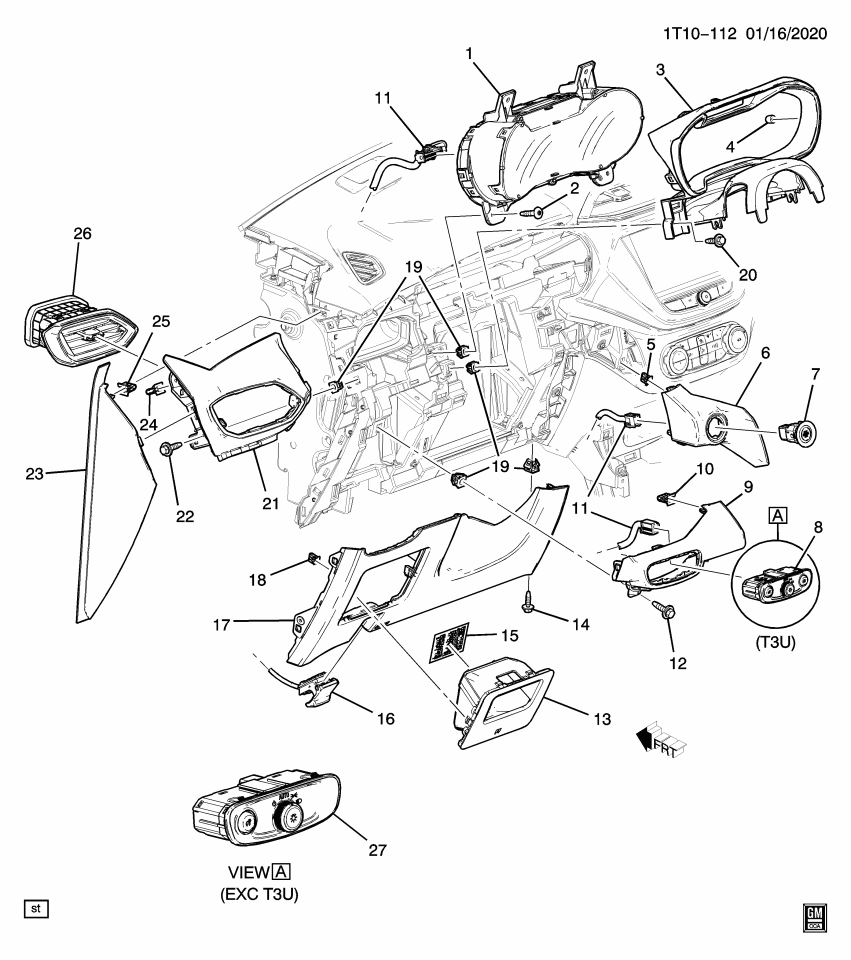 GM 60007936 Cluster, Instrument Panel Gage