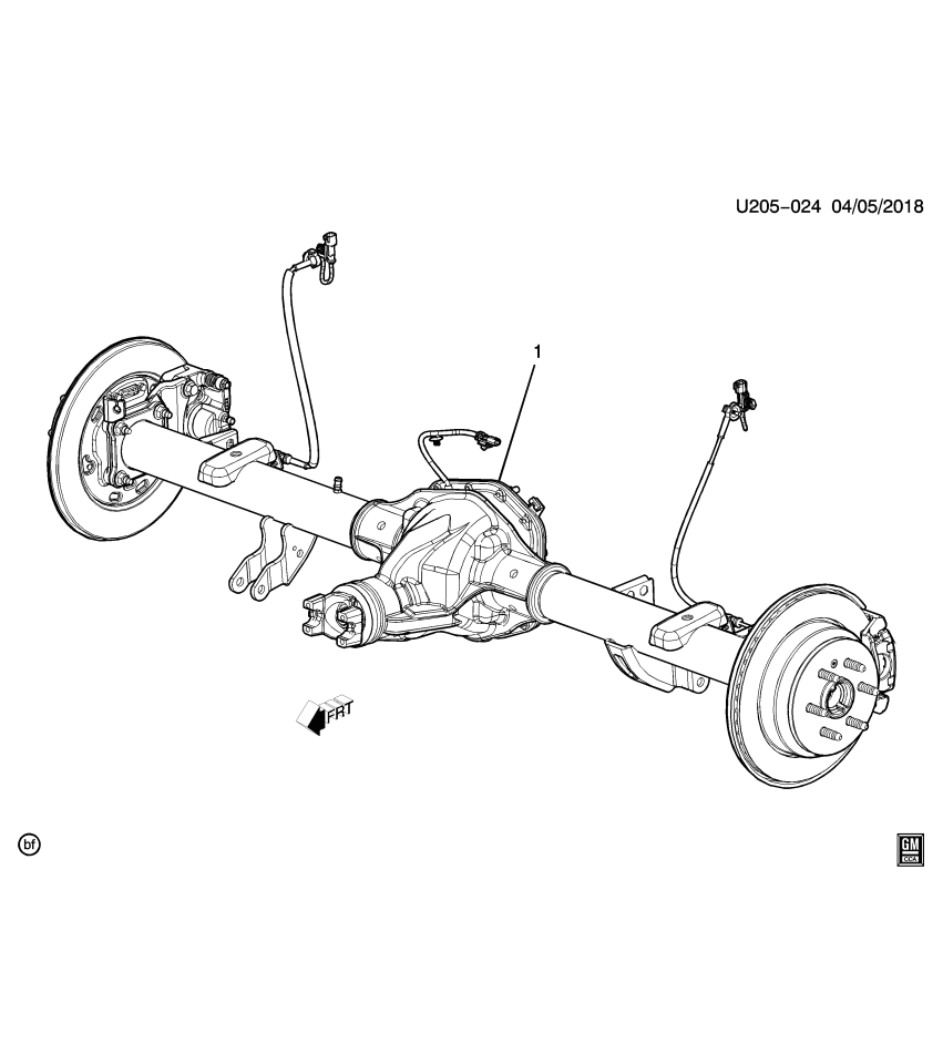 GM 84803590 Axle, Rear Axle
