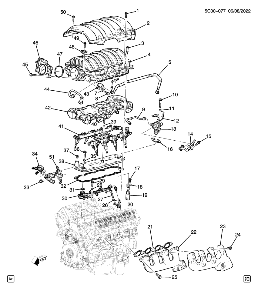 GM 12728919 Body, Fuel Injection Air Meter