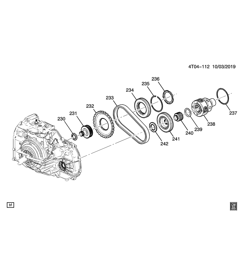 GM 24267733 Bearing, Transmission Sprocket (Front Wheel Drive)