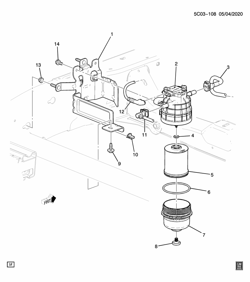 GM 84346565 Bracket, Engine Fuel Filter
