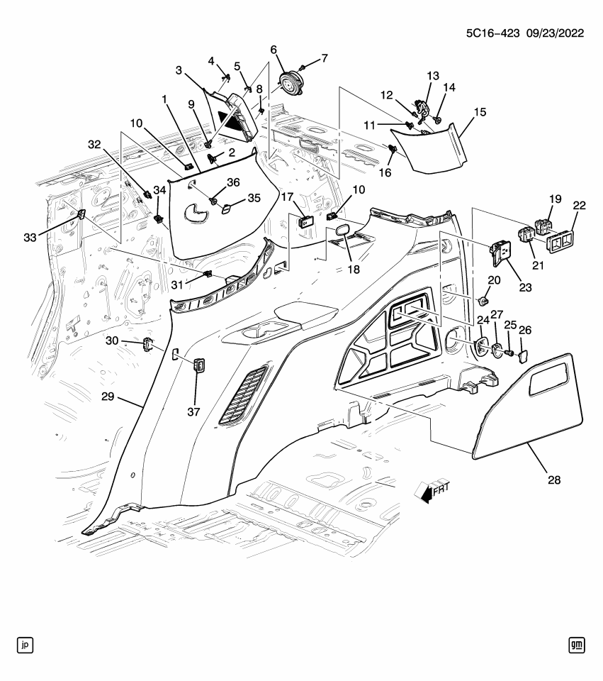 GM 84799874 Panel, Body Interior Trim, Rear