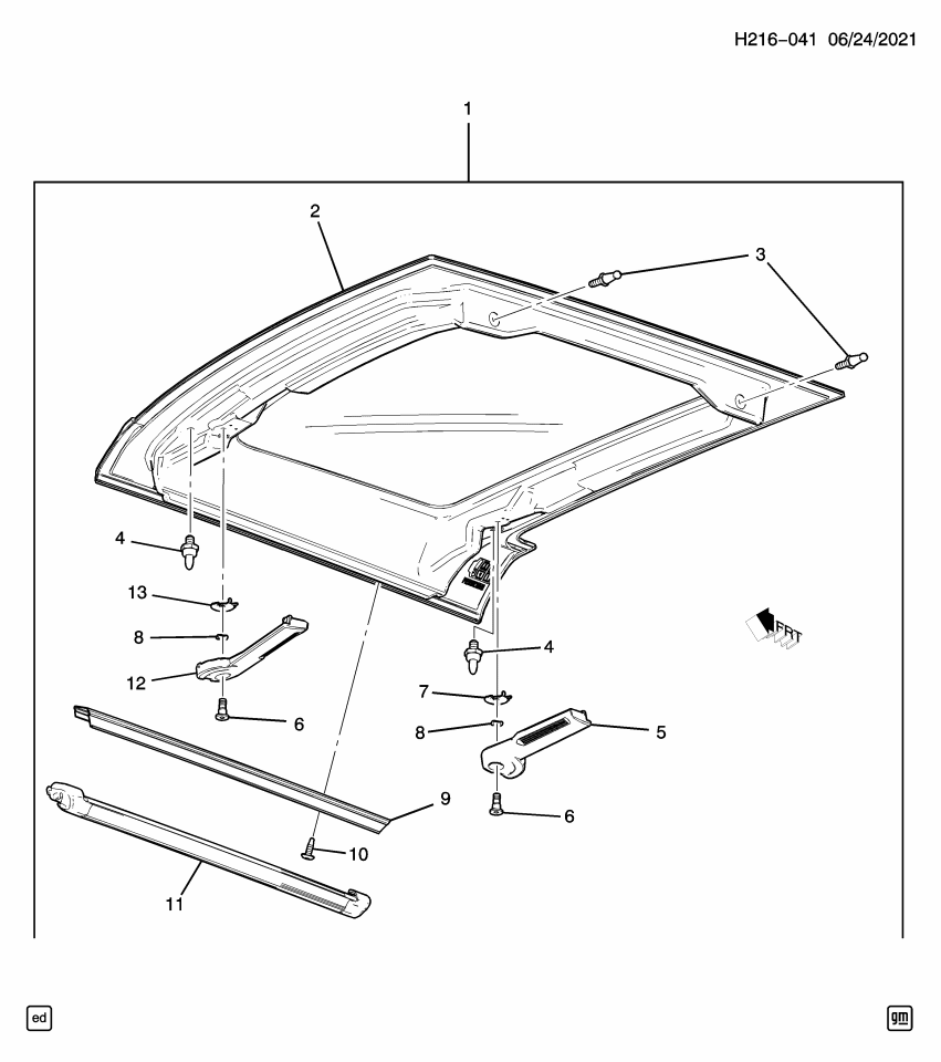 GM 84847833 Retainer, Side Door Opening, Front