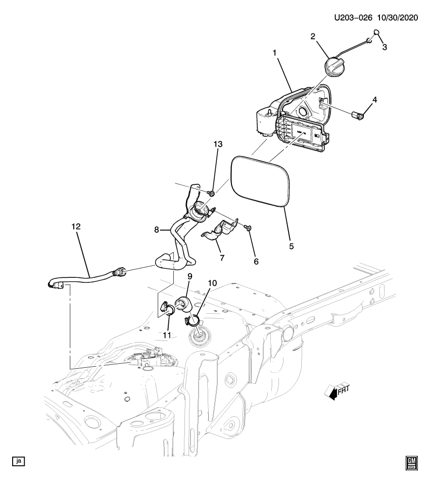 GM 23205902 Hose, Fuel Tank Filler