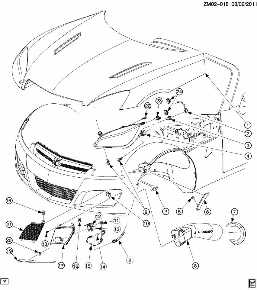 GM 25779649 Grille, Radiator Grille, Lower