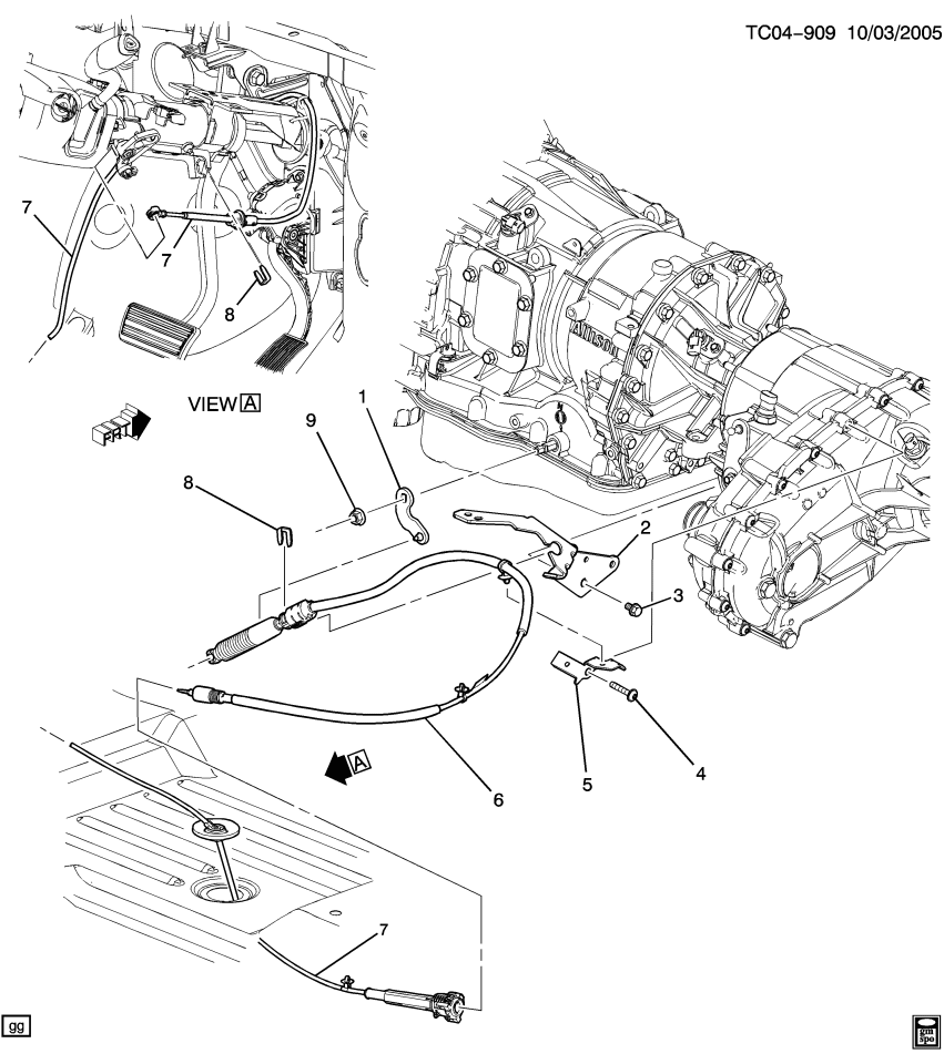 GM 19434386 Cable Kit, Transmission Control Cable