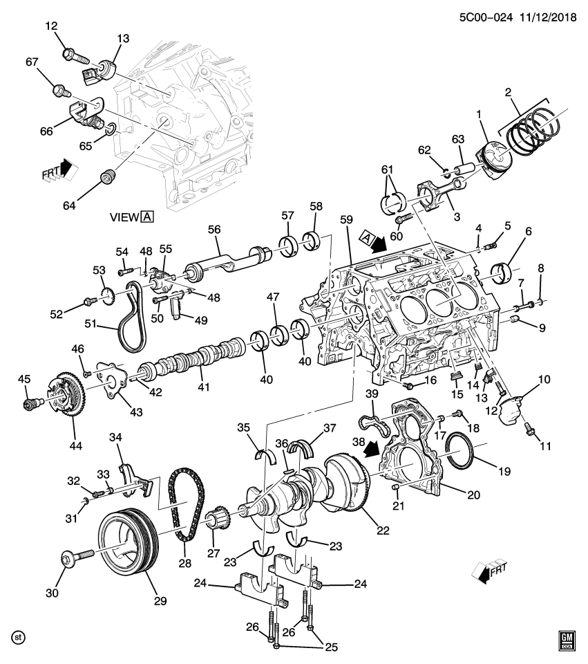 GM 19432226 Camshaft, Engine