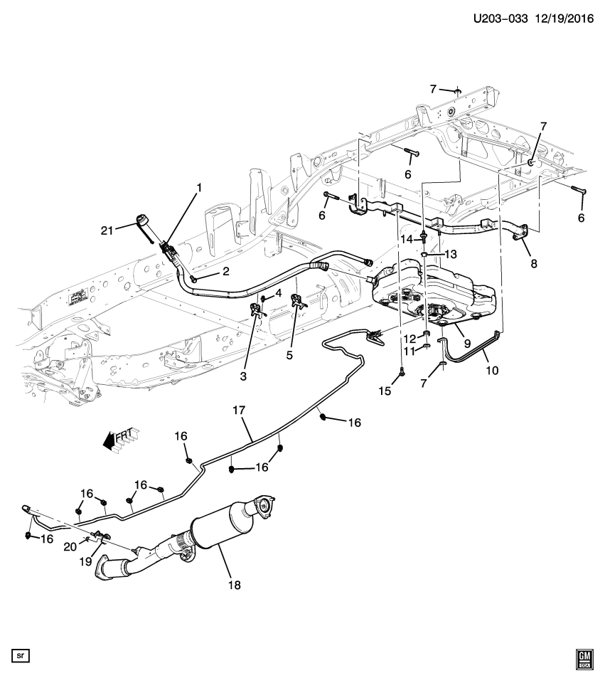 GM 84904154 Pipe, Evaporation Emission System(Fuel Tank End), Front