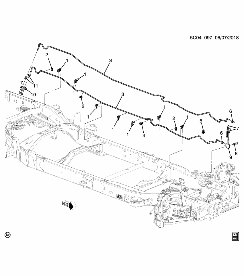 GM 85127065 Pipe, Hydraulic Brake, Front Rear