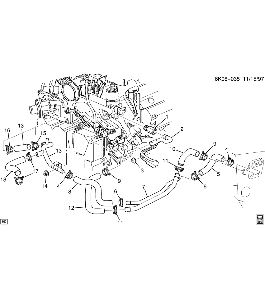 GM 25668357 Hose, Heater, Lower