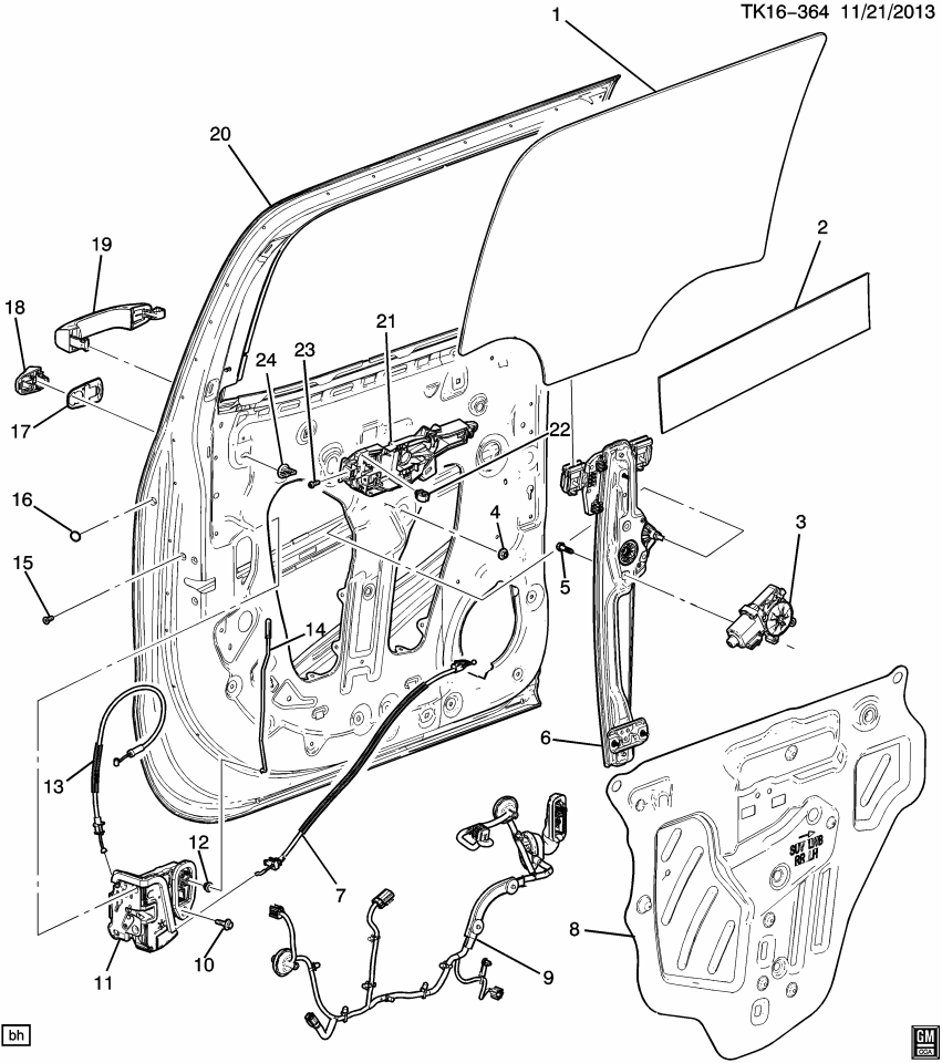 GM 84374113 Deflector, Door Trim/Access, Rear