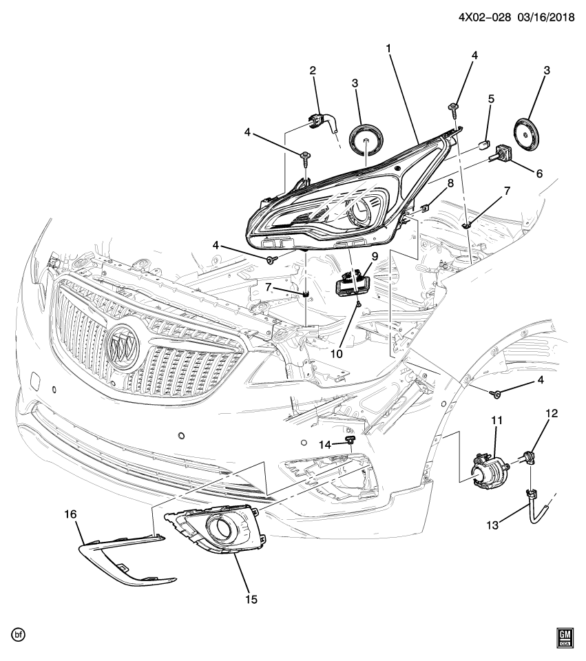 GM 84340640 Headlamp, Capsule/Headlamp/Fog Lamp, Front