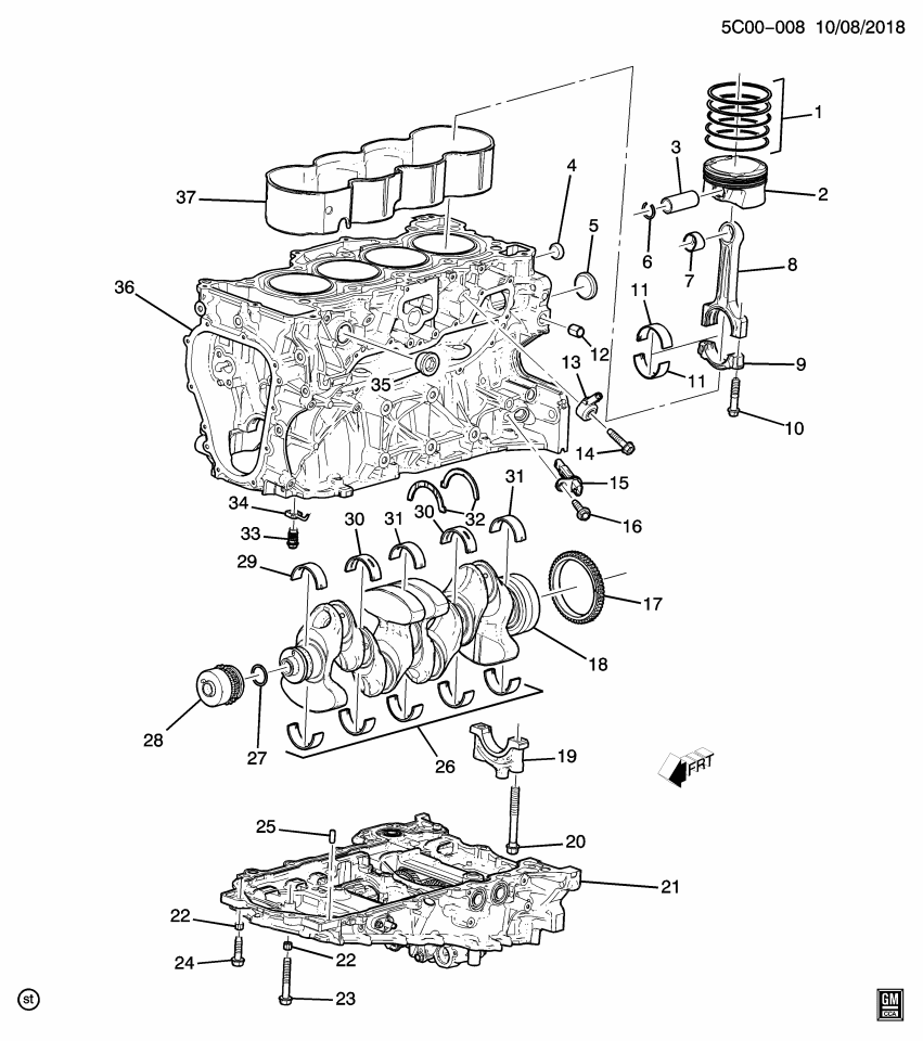 GM 11548469 Bolt, Engine Connecting Rod Cap