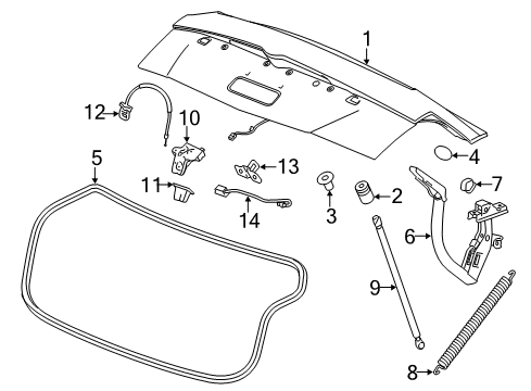 GM 23199275 Lift Cylinder, Rear