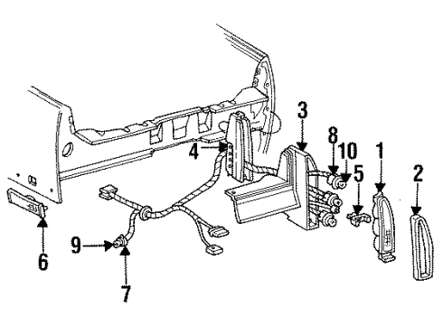 GM 10233926 Lamp Housing Mount Plate, Passenger Side