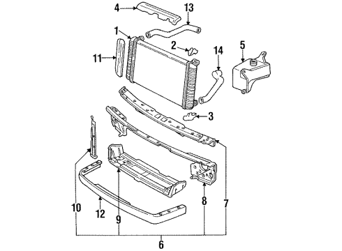 GM 12537141 Radiator Support, Front
