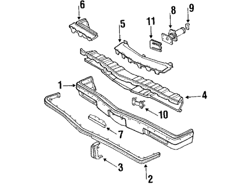 GM 22016995 Energy Absorber, Front