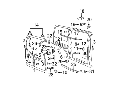 GM 23140731 Camera, Rear