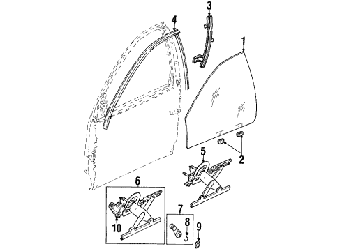 GM 21170382 Guide, Front Passenger Side