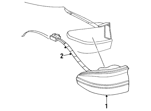 GM 21095165 Rear Lamp Assembly, Driver Side