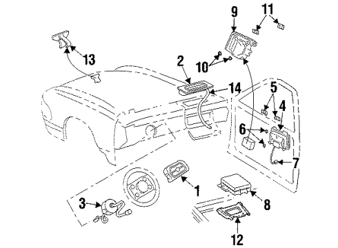 GM 12453831 Switch, Passenger Side