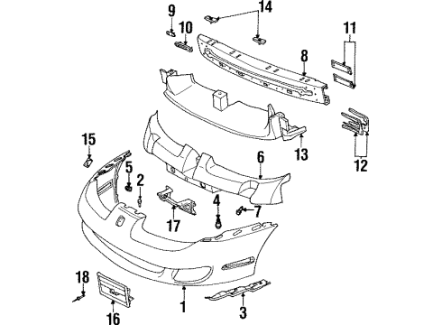 GM 21110177 Bumper Cover Side Support, Driver Side