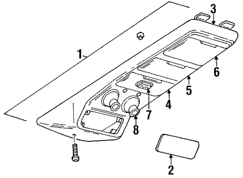 GM 10382915 Roof Console Retainer