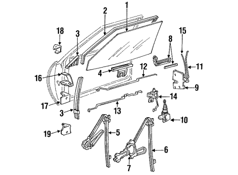 GM 10177230 Run Channel, Front Passenger Side