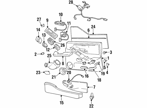 GM 16634905 Window Regulator, Rear Driver Side