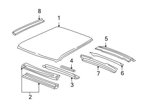 GM 10361067 Door Weatherstrip, Upper Passenger Side