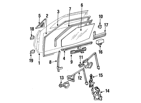 GM 20717082 Run Channel, Front Passenger Side