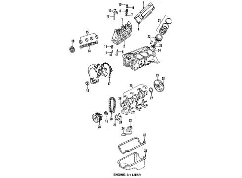 GM 89037572 Short Block
