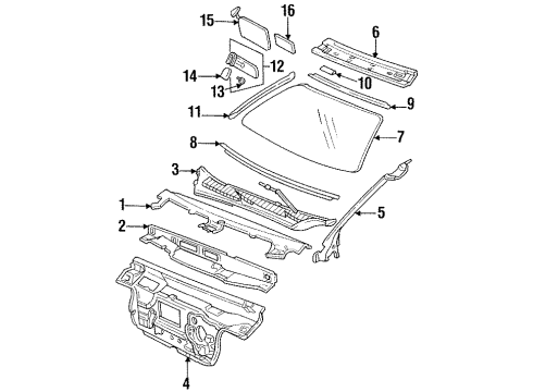 GM 12512132 Visor Mirror