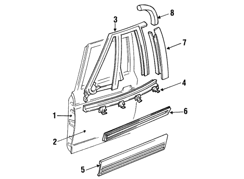 GM 25558665 Belt Weatherstrip, Passenger Side