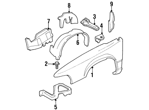 GM 25661157 Front Reinforcement, Driver Side