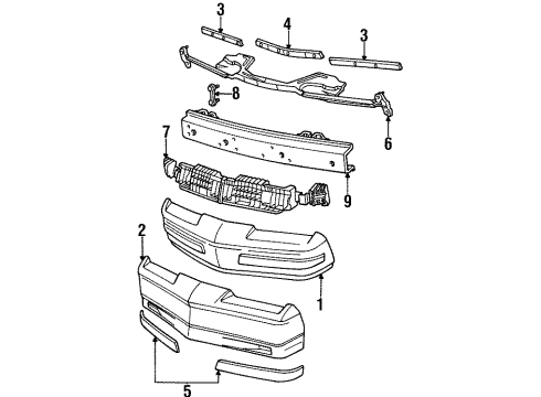 GM 10140619 Impact Bar, Rear