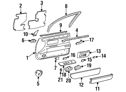GM 16666123 Trim Cover, Driver Side