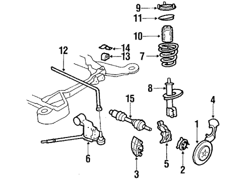 GM 3634658 Stabilizer Bar Link Kit, Front
