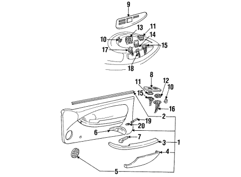GM 19244965 Lock Switch