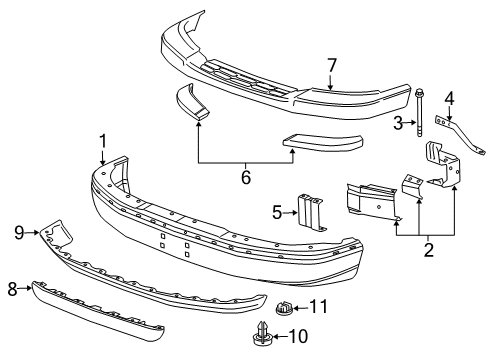 GM 23275746 Air Deflector, Front