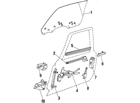 GM 20244865 Window Regulator, Driver Side