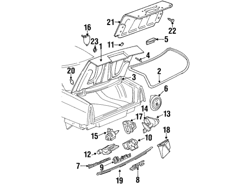 GM 3541503 Nameplate, Gray, Rear