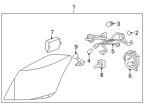 GM 10349881 Composite Headlamp, Front