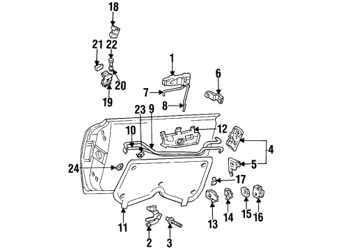 GM 12522786 Lock Cylinder, Front