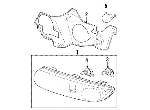 GM 21112455 Headlamp Assembly, Driver Side