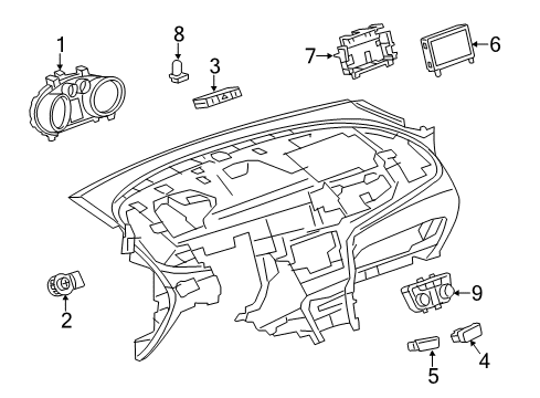 GM 13594972 Dash Control Unit