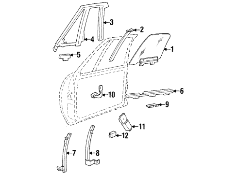 GM 25635303 Window Frame, Driver Side