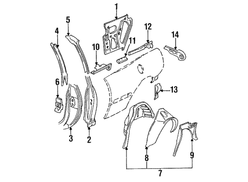 GM 25605743 Extension, Driver Side