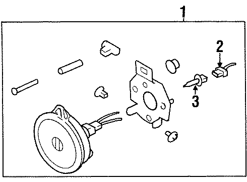 GM 10443844 Fog Lamp Assembly, Front