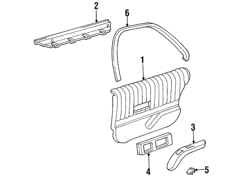 GM 10226094 Window Trim, Rear Driver Side
